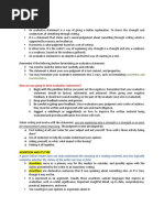 Week 6: Assertions and Counterclaims