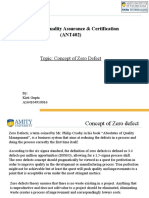 Aerospace Quality Assurance & Certification (ANT402) : Topic: Concept of Zero Defect