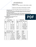 Oracle Academy - Database Design 9 Practice Activities - Answers