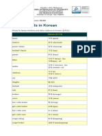 KOREAN MODULE Family Words in Korean