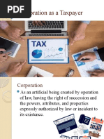 Corporation As A Taxpayer