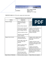 WW 2.1 - Compare and Contrast (21st Century Literary Genres)