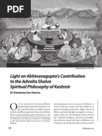 Light On Abhinavagupta's Contribution To The Advaita Shaiva Spiritual Philosophy of Kashmir-Debabrata Sen Sharma