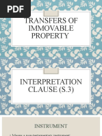 Transfers of Immovable Property