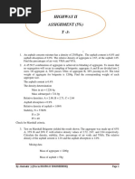 Highway Ii Assighment (5%) T - 3-: By: Abubakir J. (MSC in HIGHWAY ENGINEERING)