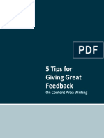 5 Tips For Giving Great Feedback