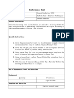 Performance Test & Demonstration Checklist