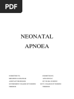 NEONATAL APNOEA SMNR