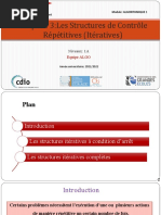 Chapitre 3 Les Structures de Contrôle Répétitives