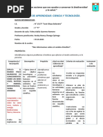 Sesion de Aprendizaje Martes 19 de Octubre Ciencia y Tecnologia