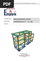 Memoria de Calculo Paola Andrea Loaiza Mz. 6 Curaduria 1