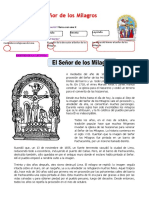 Ficha El Señor de Los Milagros para 4to Grado