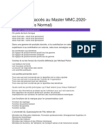 Master Marketing QCM 2020 Mandour