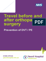 Travel Before and After Orthopaedic Surgery: Prevention of DVT / PE