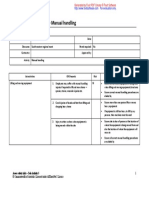 Job Safety Analysis (JSA) - Manual Handling: Job Activities OHS Hazards Risk Control Measures