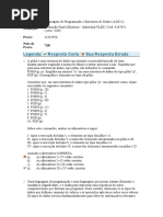 Linguagens de Programação e Estruturas de Dados Avaliação Final (Objetiva)