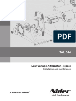 Low Voltage Alternator - 4 Pole: Installation and Maintenance