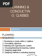 Planning Conducting Classes