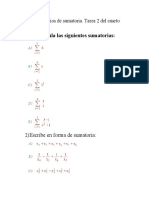 Guía de Ejercicios de Sumatoria