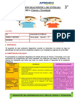 Evaluación Diagnóstica de Entrada: Ciencia y Tecnología