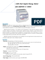 Three Phase DIN-Rail Digital Energy Meter Model:SDE430-C 1000A