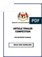 ARTICLE TRAILER COMPETITION FOR SECONDARY SCHOOLS - Sarikei