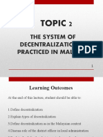 Topic 2: The System of Decentralization As Practiced in Malaysia