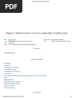 Clase 2. Alfabetización Inicial - La Imposible Simplificación