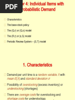 Chapter 4 Single Item Probabilistic Demand