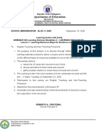 School Memorandum Pattern