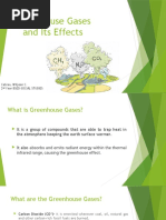 Greenhouse Gases and Its Effects