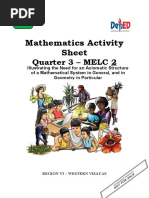 Mathematics Activity Sheet: Quarter 3 - MELC 2