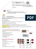 Module 1 P.E 3 Introduction To Sports