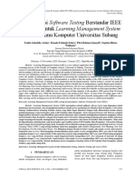 Dokumentasi Software Testing Berstandar IEEE 829-2008 Untuk Learning Management System Fakultas Ilmu Komputer Universitas Subang