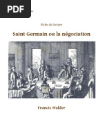 Fiche de Lecture Saint Germain Ou La Négociation-Thomas Bonnecarrere