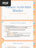 Nature Activities Binder