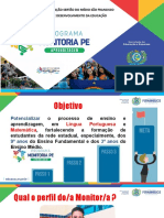 WebEncontro - Programa Monitoria PE - Aprendizagem