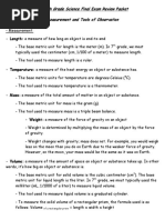 7th Grade Science Final Exam Review Packet-2014-2015