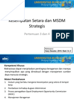 Kesetaraan & MSDM Strategis