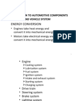 Introduction To Automotive Components and Vehicle System