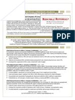 Chief HR Officer Sample Resume