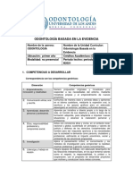 ODONTOLOGÍA BASADA EN LA EVIDENCIA 1er Año