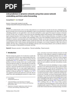 7) Link Prediction in Dynamic Networks Using Time Aware Network Embedding and Time Series Forecasting