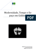 Modernidade - Tempo e Espaço em Giddens