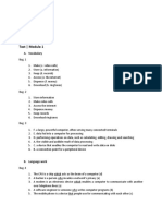 Test - Module 1: A. Vocabulary