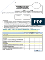 Evaluación N°1 Lenguaje y Comunicación TERCERO BÁSICO S2 2021