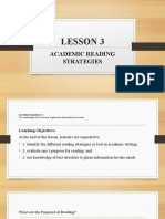 Lesson 3: Academic Reading Strategies