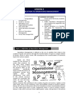 Lesson 2: Introduction To Operations Management