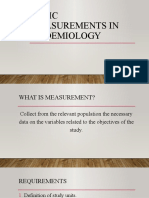 Basic Measurements in Epidemiology