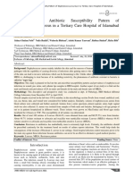 1 Prevalence and Antibiotic Susceptibility Pattern of Staphylococcus Aureus in A Tertiary